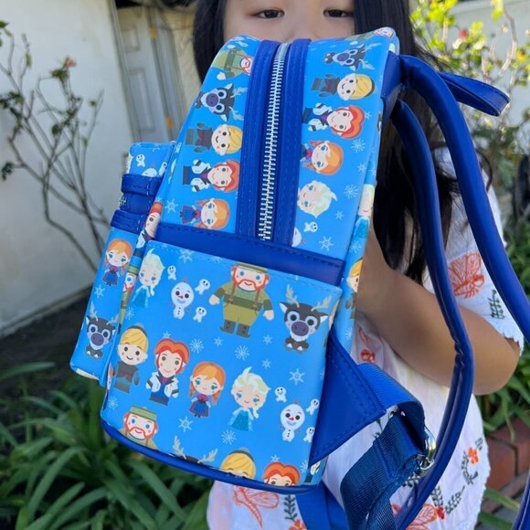 LOUNGEFLY DISNEY FROZEN ELZA CHIBI MINI BACKPACK BLUE main image 6